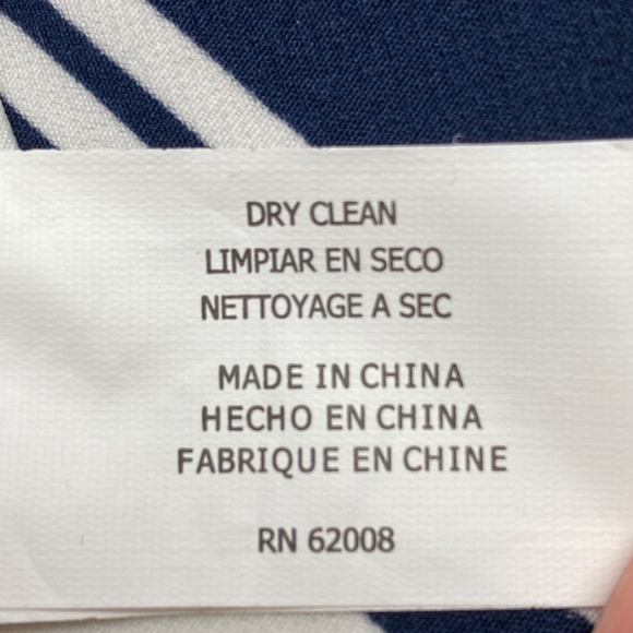 LENA GABRIELLE - Wide Leg Pants in Blue and White Stripes Size 4 - Picture 7 of 8